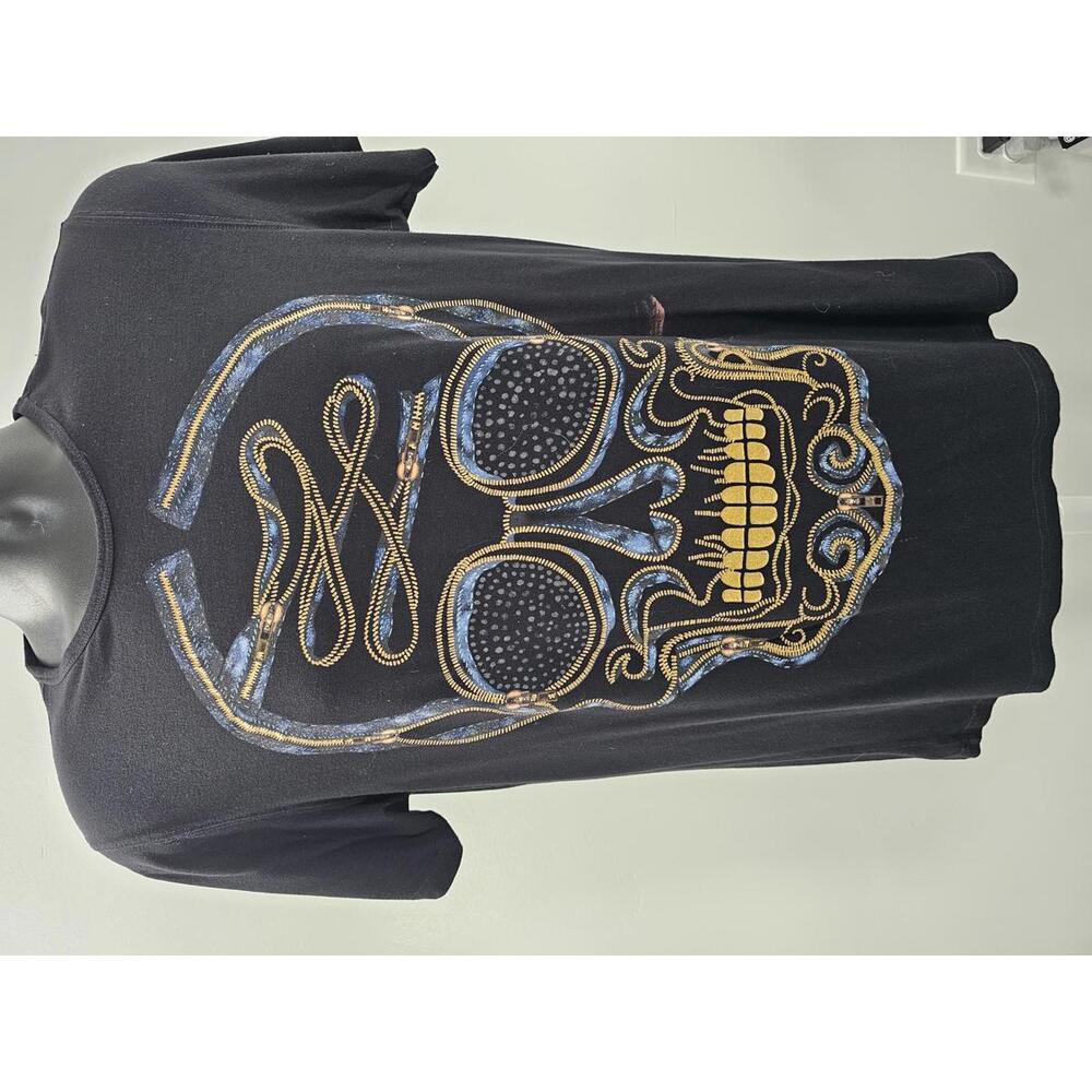 Ay Guey Zippered Skull Tee